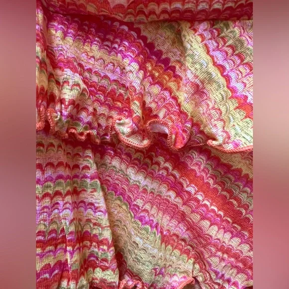 🧡 NWT! Orange Lettuce Trim Dress - Picture 3 of 7